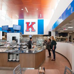 A picture of one of the food service stations used for camps, conferences, retreats, and events at the University of Kansas in Lawrence, Kansas
