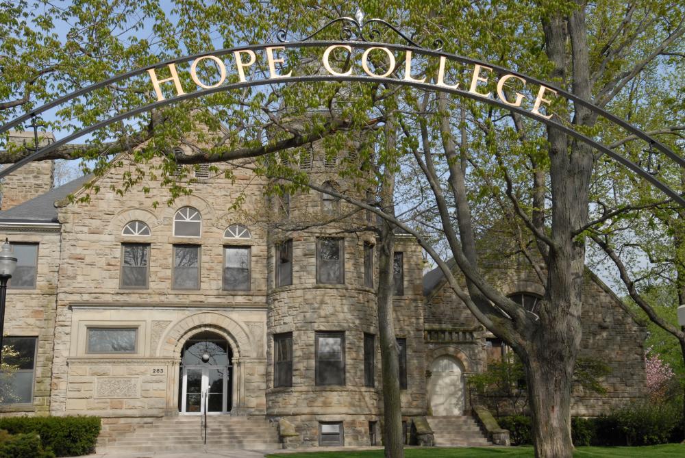 The Hope College entrance.