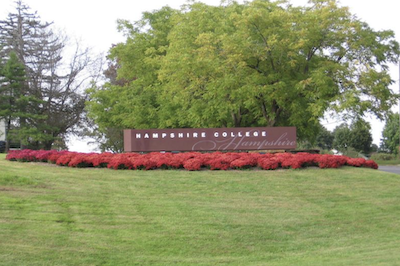 Entrance sign of Hampshire College