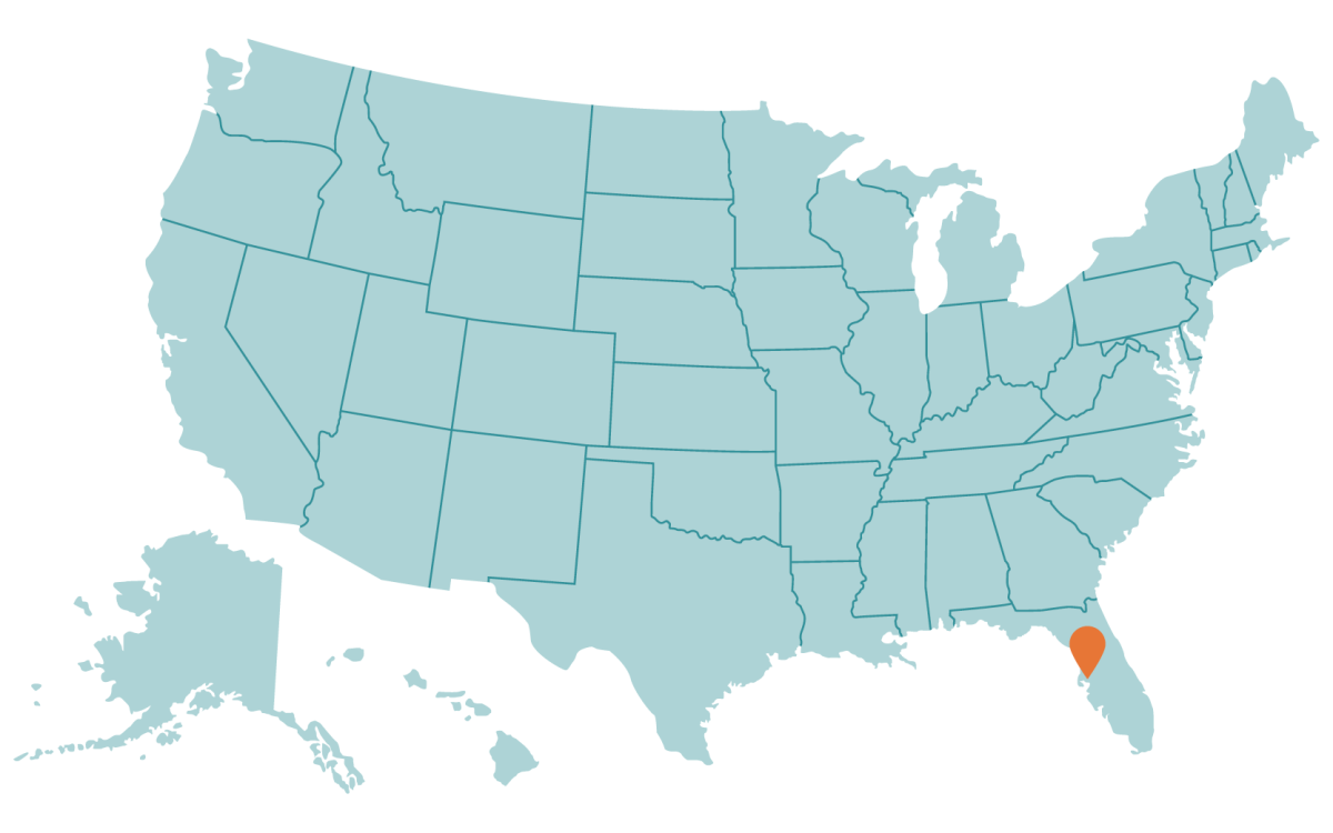 Map of United States- Florida