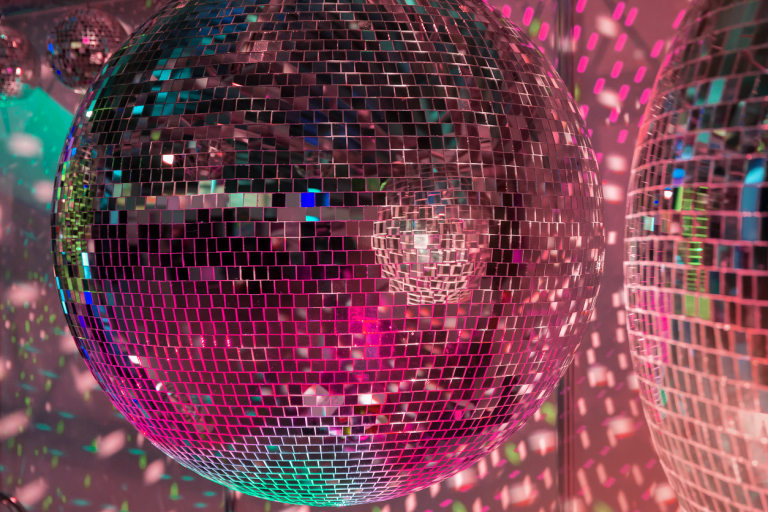 Reflections on a disco ball